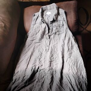 OSO casual XL gray/black sleeveless dress